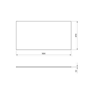 Deska Rockstone 90,4x1,2x47cm, bílá mat