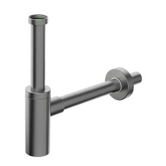 INOXMATER umyvadlový sifon 5/4", odpad 32mm, nerez/gun metal 0581GM32K2