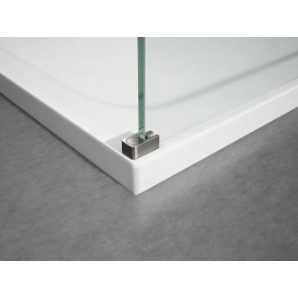 ESCA GUN METAL jednodílná sprchová zástěna k instalaci ke stěně, sklo Flute, 1400 mm