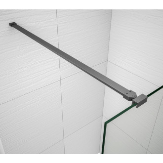 ESCA GUN METAL jednodílná sprchová zástěna do prostoru, matné sklo, 1200 mm