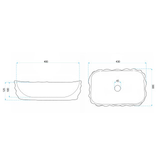 Umyvadlo na desku REA Zamia