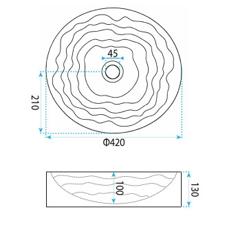 Umyvadlo na desku REA Calla