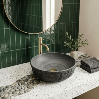 Umyvadlo na desku REA Babilon Silver