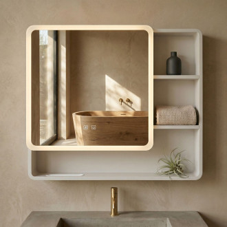 Zrcadlová skříňka s LED osvětlením M1016-70 70x65