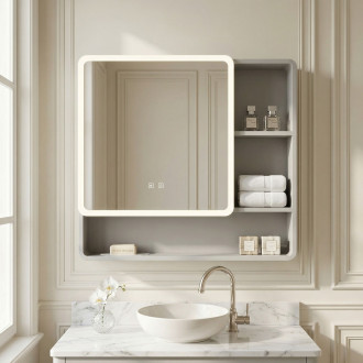 Zrcadlová skříňka s LED osvětlením M1016-70 70x65