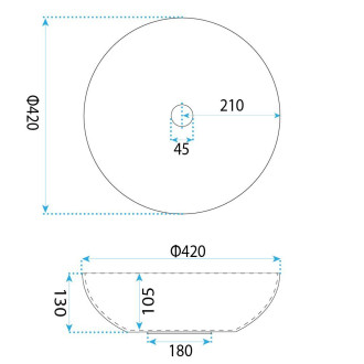 Umyvadlo na desku REA Babilon Gold