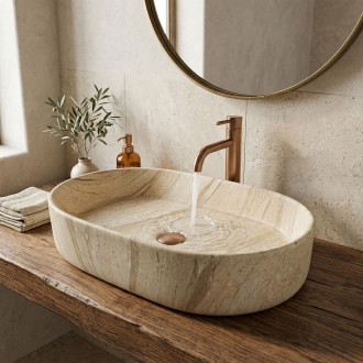 Umyvadlo na desku REA Nadia 60 Sahara