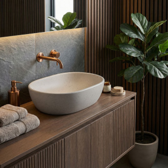 Umyvadlo na desku Rea Amelia Sandy REA-U8480