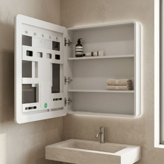 Zrcadlová skříňka s LED osvětlením M1016-70 70x65