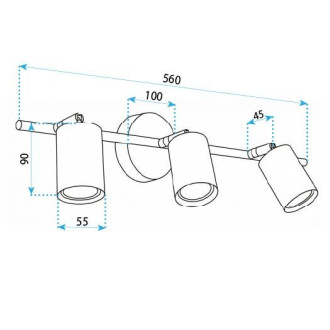Koupelnové nástěnné svítidlo APP1898-3W BRUSH GOLD
