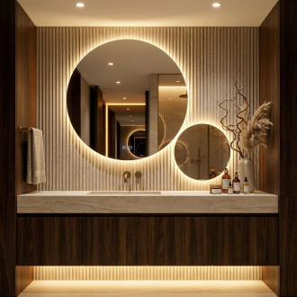 REA Zrcadlo LED R-9045 90cm + 45cm HOM-08532