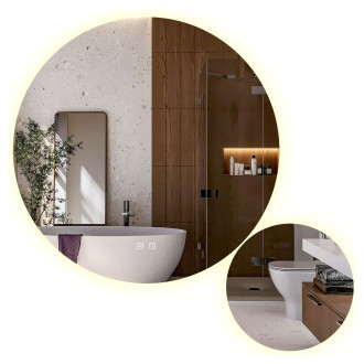 Zrcadlo LED R-9045 90cm + 45cm