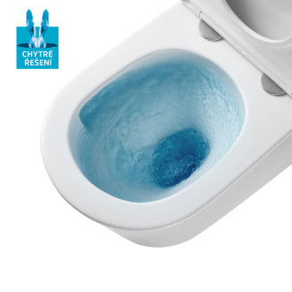 WC závěsné kapotované, Smart Flush RIMLESS, keramické, vč. sedátka CSS125 VSD85T1