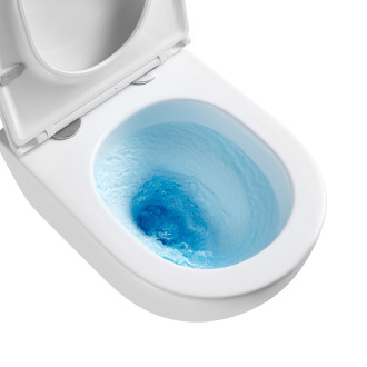 Mereo WC závěsné WC, Smart Flush RIMLESS, 495x360x370, ker., vč. sedátka CSS113S VSD82T1