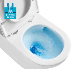 Mereo WC závěsné kapotované, RIMLESS, 490x370x360, keramické, vč. sedátka CSS113S VSD82S