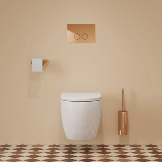 SET: STRONGFRAME stelaż podtynkowy z ECO spłuk. + MINIMAL przycisk spłukujący, miedź połysk