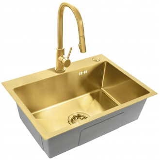 Rea Ocelový dřez Liam BRUSH GOLD ZLE-06007