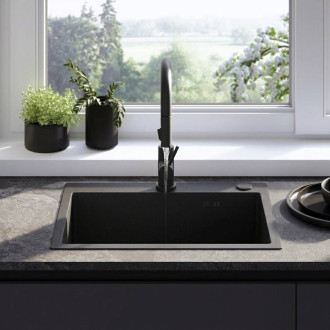 Rea Ocelový dřez Liam Black ZLE-06008