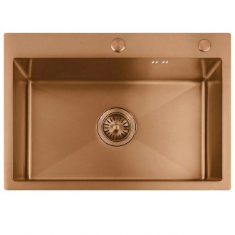 Rea Ocelový dřez Liam BRUSH COPPER KPL-06050