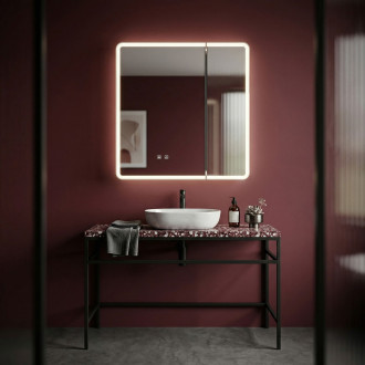 Zrcadlová skříňka s LED osvětlením M1011-60 60x70