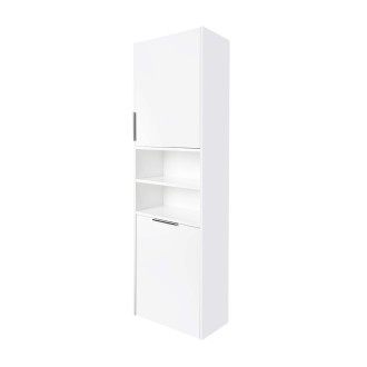 Vigo, koupelnová skříňka vysoká s košem, 550x1800x300 mm, L/P otevírání, bílá lesk CN332