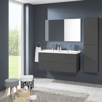 Aira koupelnová skříňka, vysoká, antracit, pravá, 350x1700x370 mm CN754PN