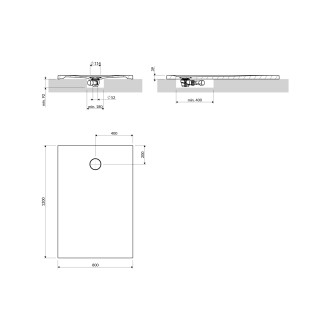 AQUAROCK kompozytowy brodzik prysznicowy antypoślizgowy, 80 x 120 cm, biały mat