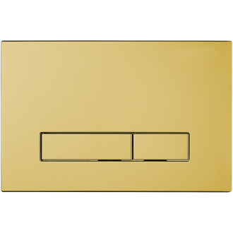 CERANO - Kompletní WC set Profi/Cesso - černá lesklá - WC tlačítko Slim/Zlatá - předstěnová instalace - 49x36 cm