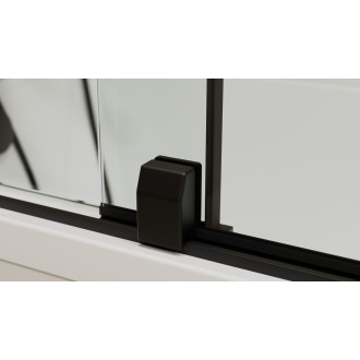 ROLLS BLACK vanová zástěna 1400x1500mm, čiré sklo