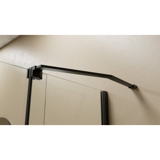 ROLLS BLACK vanová zástěna 1400x1500mm, čiré sklo