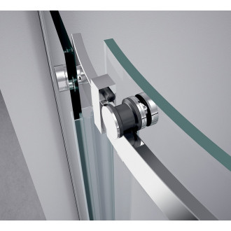 THRON ROUND čtvrtkruhová sprchová zástěna 900x900mm, čiré sklo, pravá