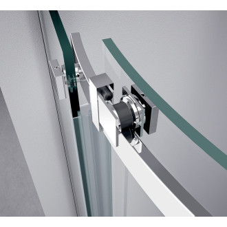 THRON SQUARE čtvrtkruhová sprchová zástěna 900x900mm, čiré sklo, pravá