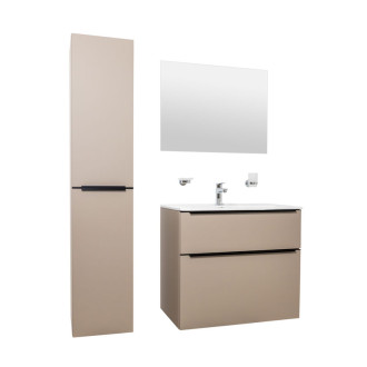 Mailo, koupelnová skříňka vysoká, 350x1700x385 mm, závěsná, L/P šedý kámen,mat CN554LPB