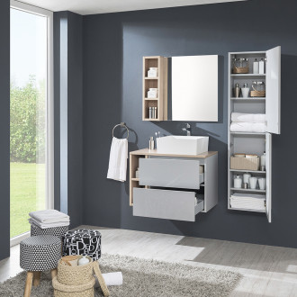 Mereo Aira koupelnová skříňka, vysoká, bílá, pravá, 400x1570x220 mm CN714P