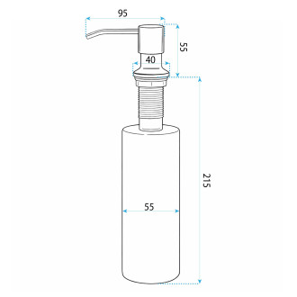 Dávkovač na kapalinu Rea LON Brush Gold