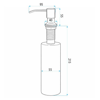 Dávkovač na kapalinu Rea LON Brush Copper