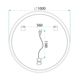 Zrcadlo LED SOFT 100