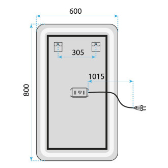 Zrcadlo LED MARLO 80X60