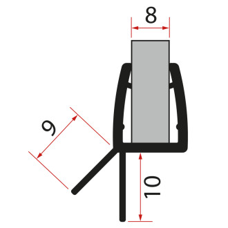 TRINITY spodní těsnění, černá, pravá