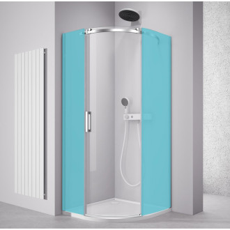 THRON KOMPONENT čtvrtkruhová sprchová zástěna 900x900mm, čiré sklo, pravá