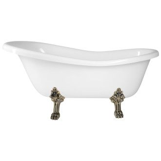 RETRO volně stojící vana 157x76,5x73cm, bílá, nohy bronz