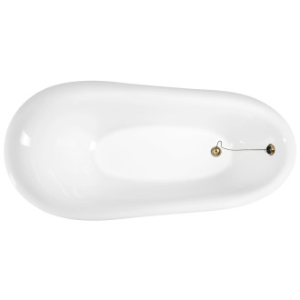 RETRO volně stojící vana 157x76,5x73cm, bílá, nohy bronz