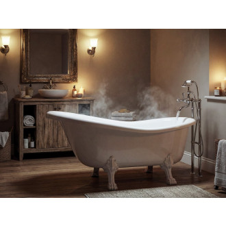 RETRO volně stojící vana 174,5x82x80,5cm, bílá, nohy bílé