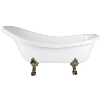 RETRO volně stojící vana 174,5x82x80,5cm, bílá, nohy bronz