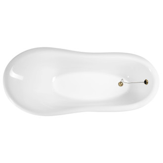 RETRO volně stojící vana 174,5x82x80,5cm, bílá, nohy bronz