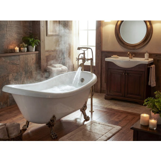 RETRO volně stojící vana 174,5x82x80,5cm, bílá, nohy bronz