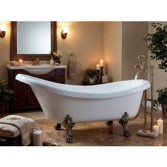 RETRO volně stojící vana 174,5x82x80,5cm, bílá, nohy bronz