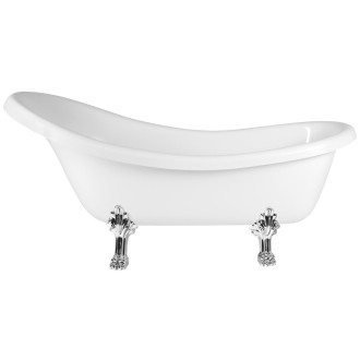 RETRO volně stojící vana 174,5x82x80,5cm, bílá, nohy chrom