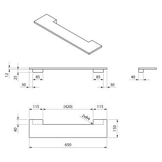 VISO kulaté zrcadlo s LED osvětlením a policí ø 60cm, bílá mat