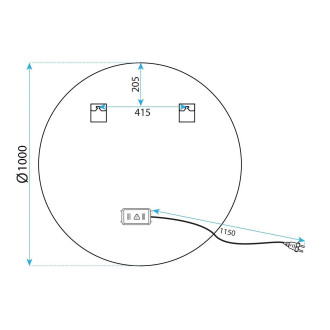REA Zrcadlo LED 100cm MMJ BRUSH GOLD HOM-05548